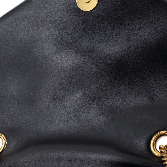 Saint Laurent Loulou Shoulder Bag Matelasse Chevron Leather Medium Black - Picture 8 of 9